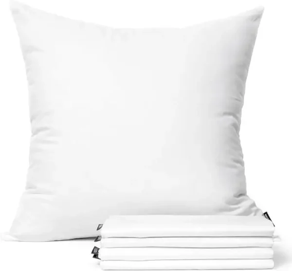 INFINI HOMES Soft 100% Cotton White Cushion Cover for Home Living Room Bedroom & Luxury Hotel