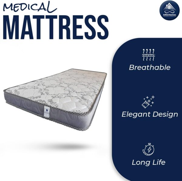 INFINI HOMES High Density Foam Premium White Medical Mattress