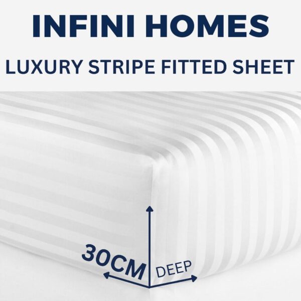 Infini Collection Premium White Fitted Sheet Experience Plush Comfort and Perfect Bedding Fit